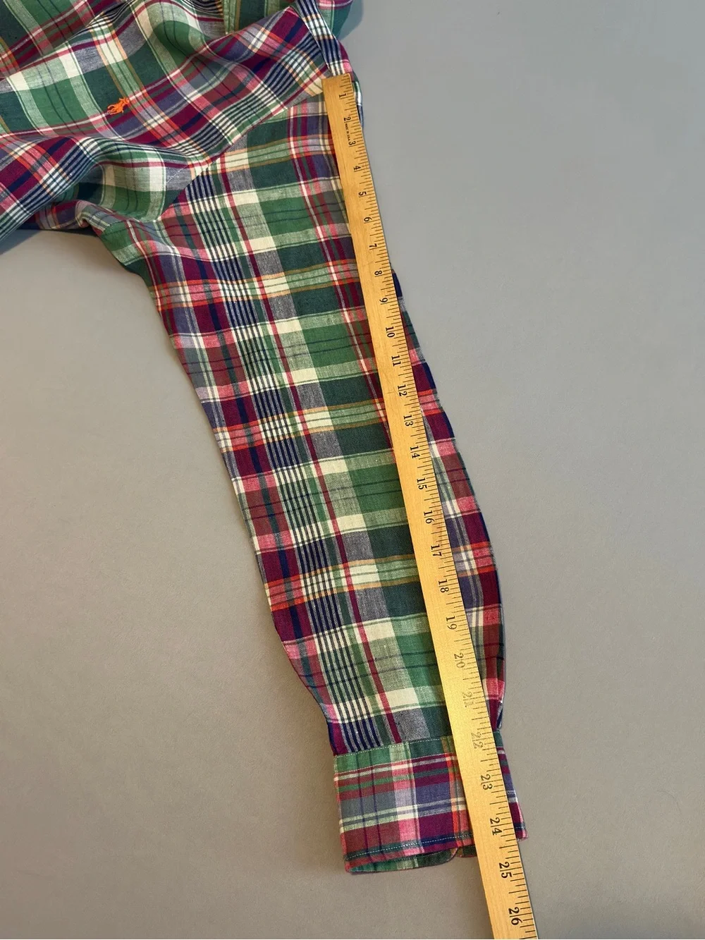 Polo Ralph Lauren Men's Classic Fit Plaid Linen Shirt size M